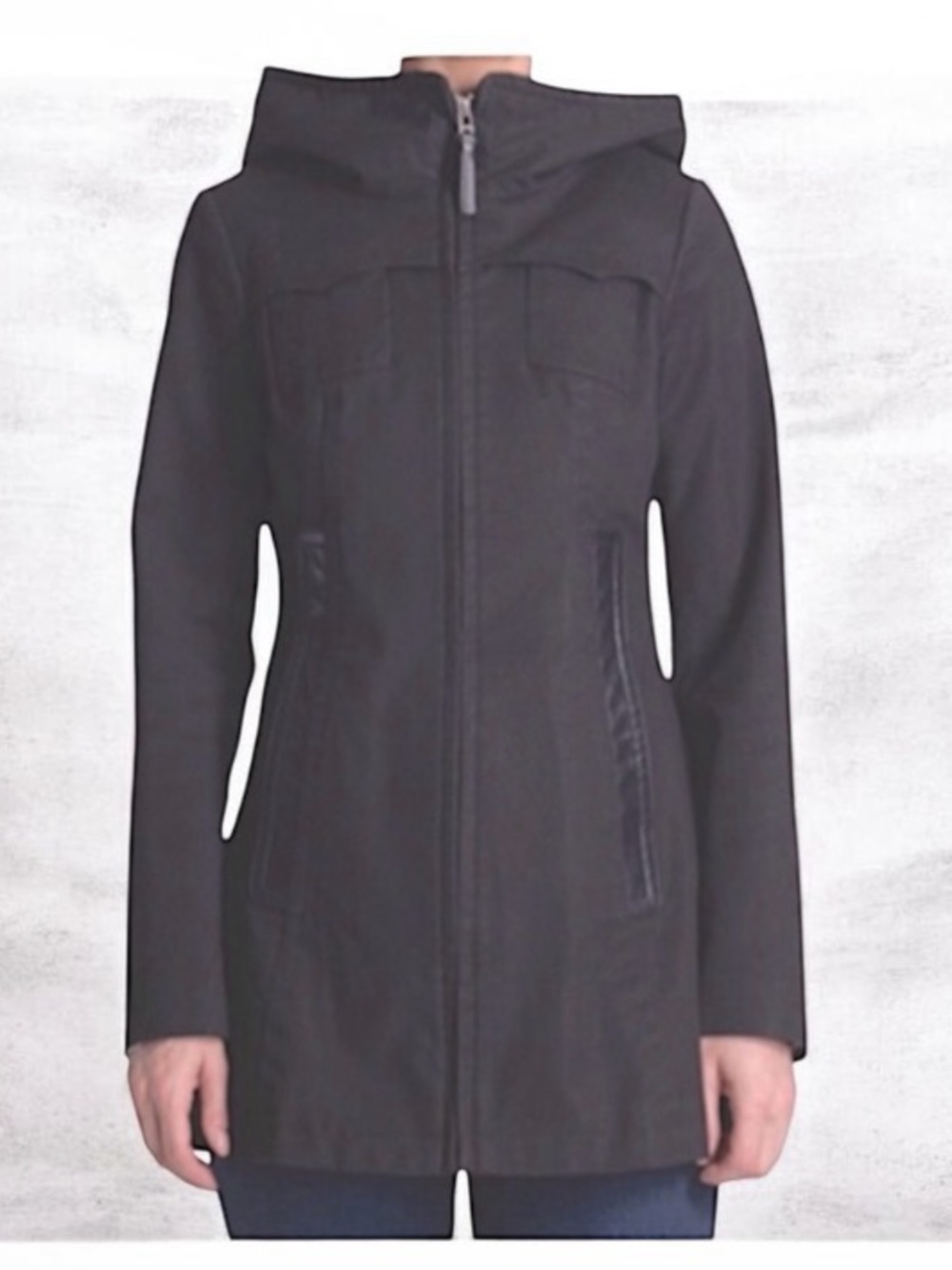 MACKAGE HP Wool Cashmere Leather Brown Coat Size SP